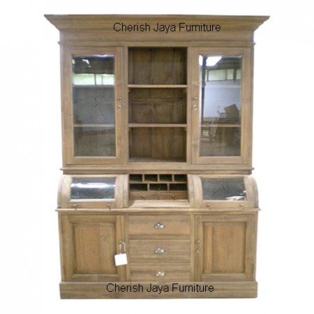 Code: SJCAB 007 Name: Convex Classic Cabinet  Size: W=160 x D=40-50 x H=220 cm Wood: Solid Teakwood
